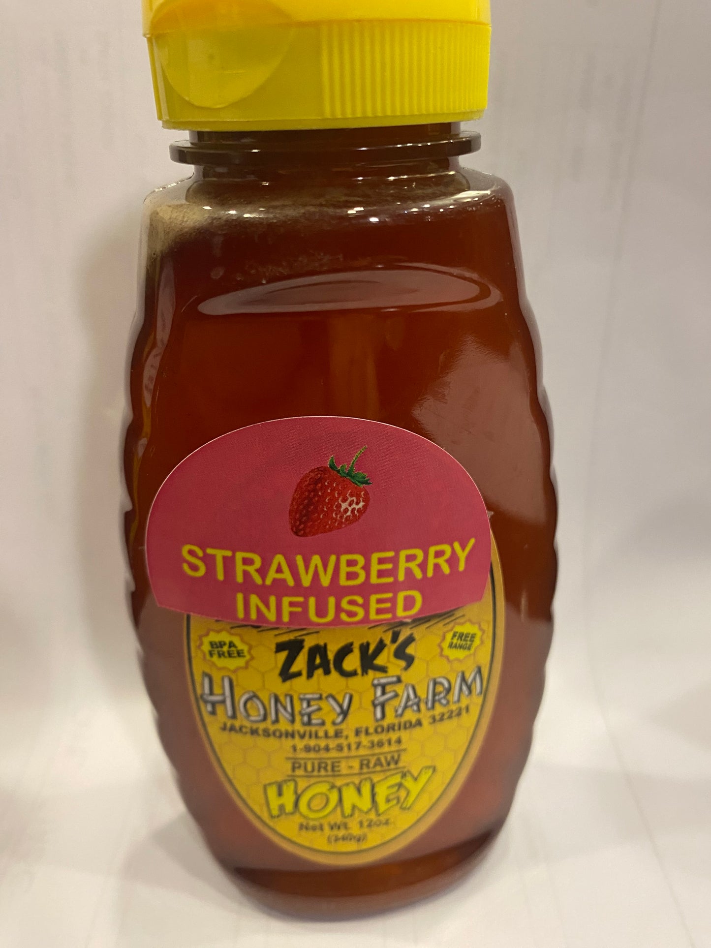 Strawberry Infused Honey 12 oz.
