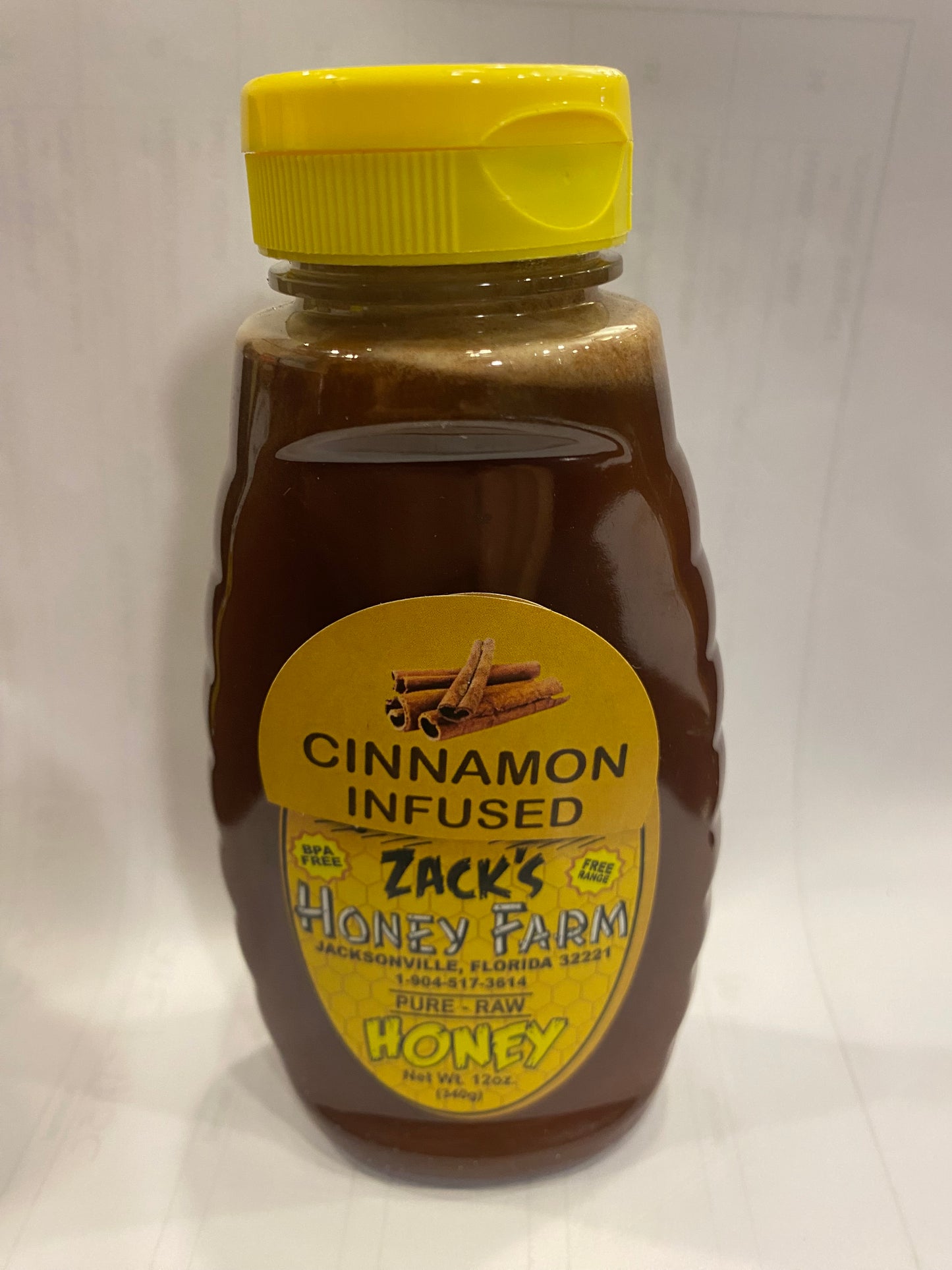 Cinnamon infused honey 12 oz.