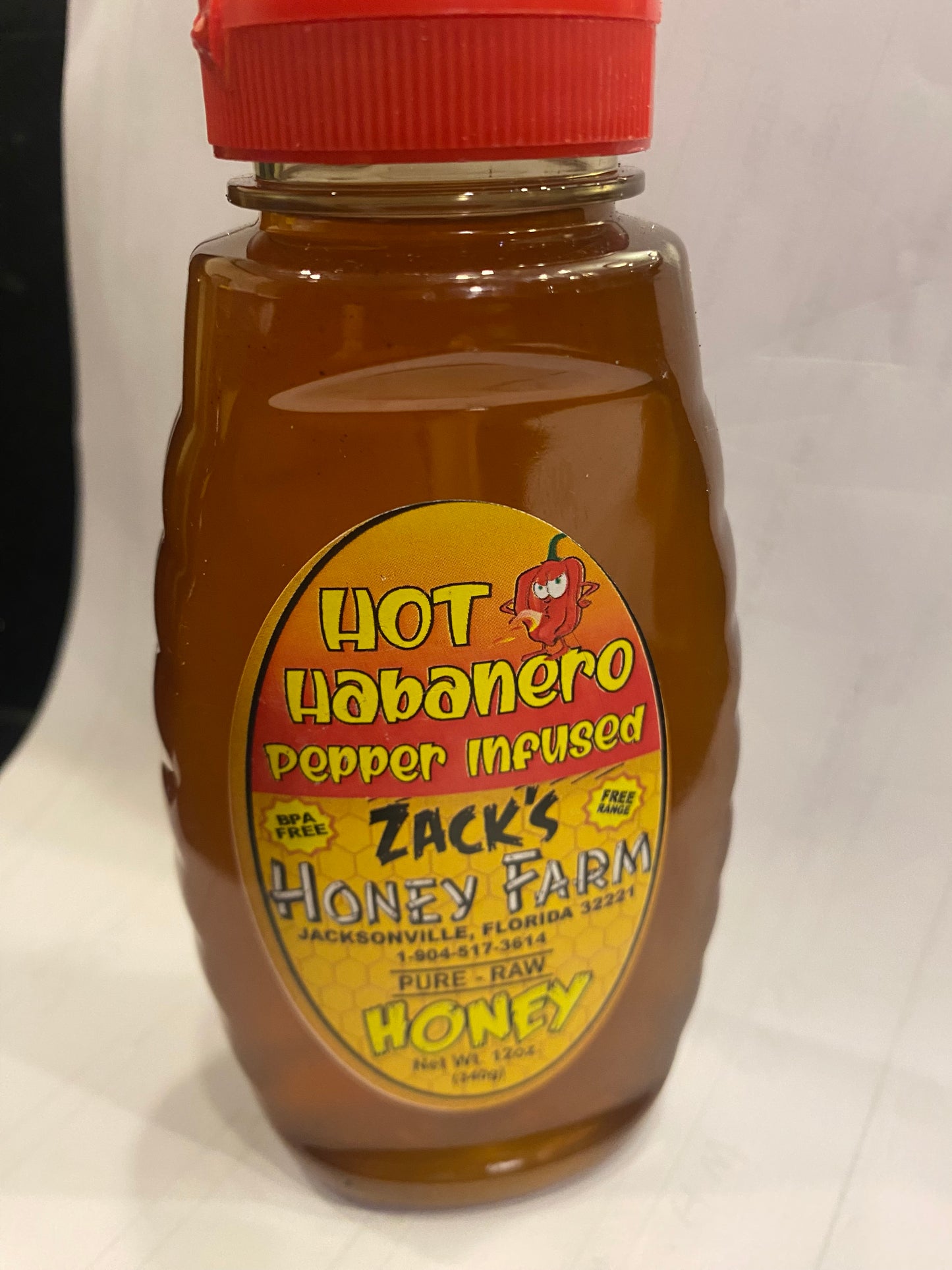 Habanero infused honey 12 oz.